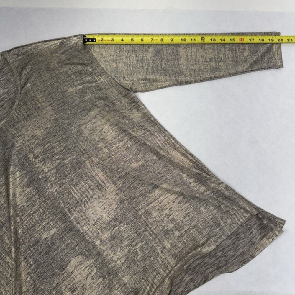 Lane Bryant Plus 18 / 20 Metallic Gold/Black Long Sleeve Scoop Neck Tunic Top‎ - Picture 12 of 12